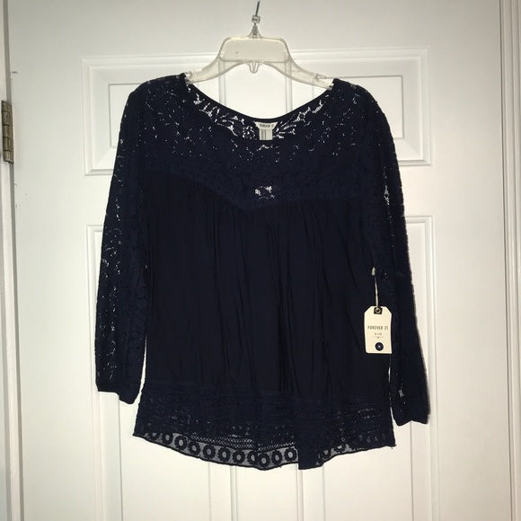 3 quarter sleeve dress shirt with lace - Picture 2 of 5